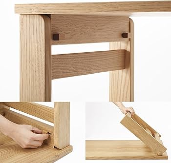 Amazon|オークヴィレッジ 折りたたみ小机 ナチュラル 幅90×奥行45×高 Amazon|オークヴィレッジ 折りたたみ小机 ナチュラル 幅90×奥行45×高