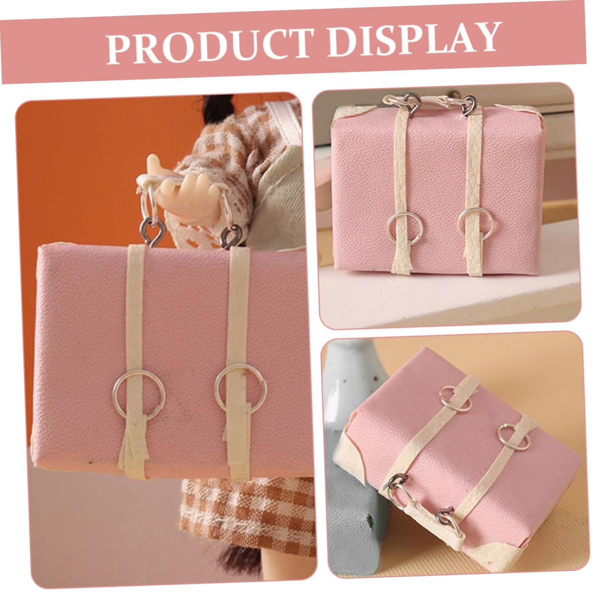 Supvox Miniatur Reisekoffer Vintage | Puppenhaus Zubehör 4,6x3,3x1,5cm Deko Koffermodell