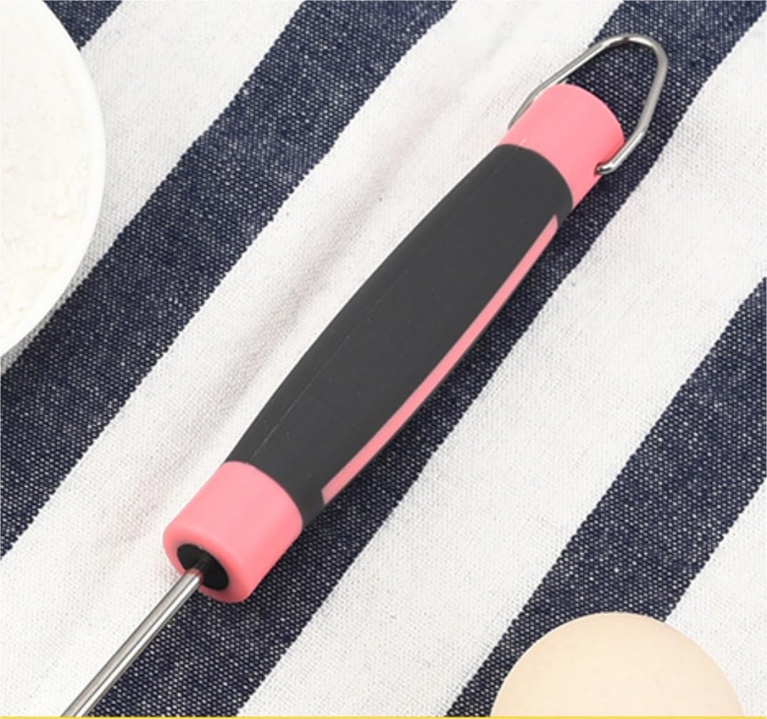 Varillas de Batir para Cocinar Batidor De Huevos Semiautomático De Acero Inoxidable, Herramienta For Mezclar Huevos En Crema, Tipo Prensa De Cocina Casera Huevos, Espumar, Batir(31x6.5cm)
