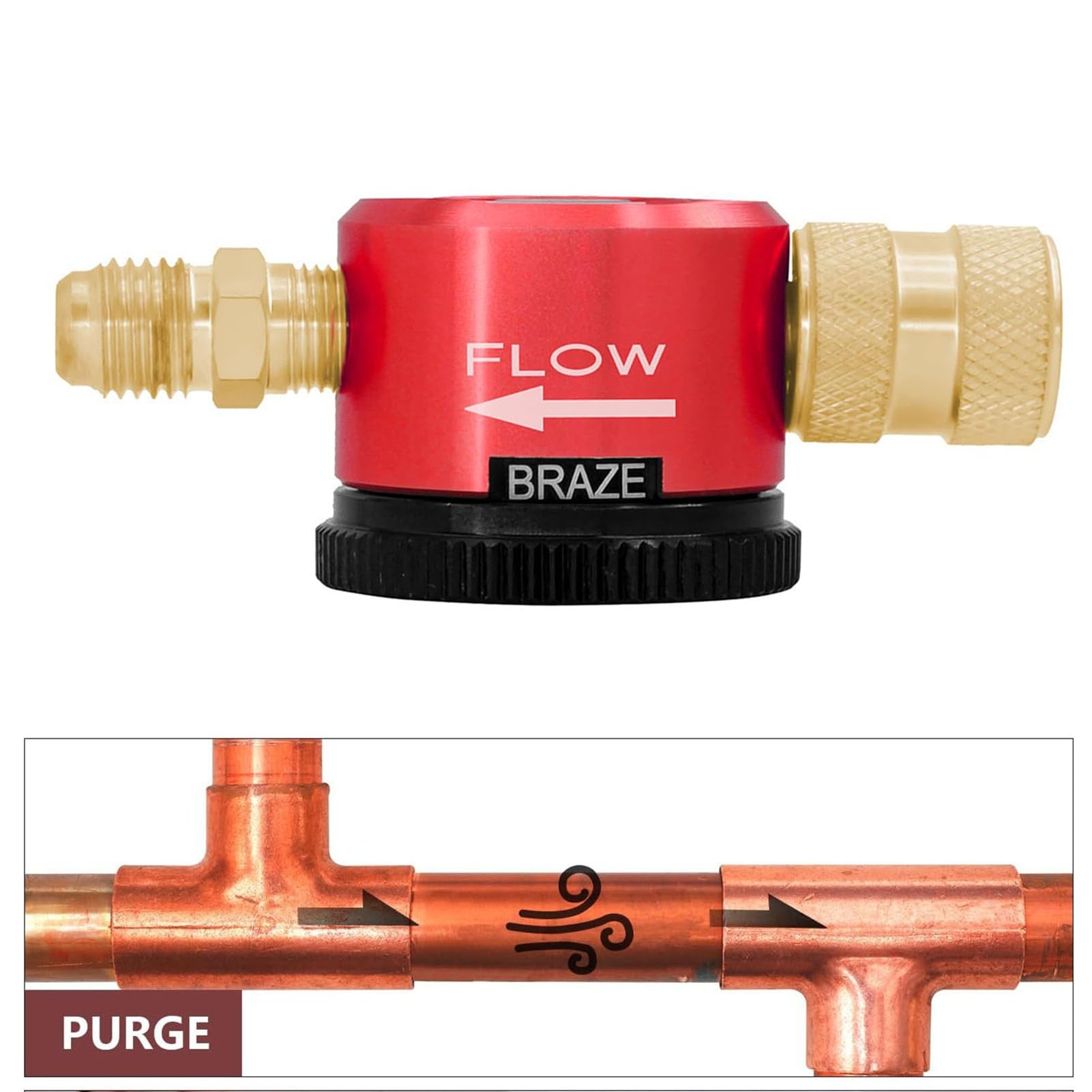 Strumento di Spurgo 'Azoto, Attrezzatura HVAC Essenziale 50 PSI per la Manutenzione del di Condizionamento 'aria, Strumento di Brasatura del Regolatore del Gas di Azoto con