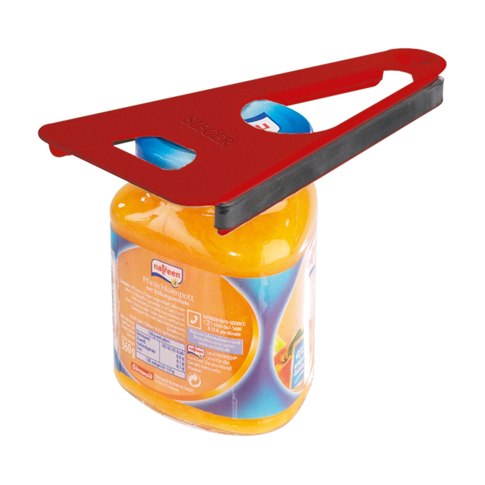 Westmark Apriscatole Multiuso con Bordo in Gomma 17 cm Rosso