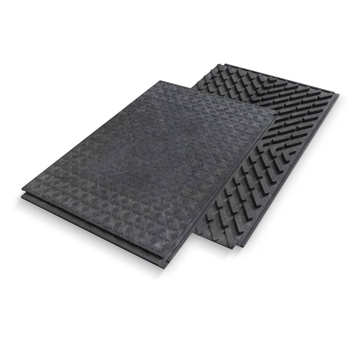 blizz-z Bodenschutzplatte Easy Maße: 118 x 84 cm x 32 mm (4 Stück) | bis 20 Tonnen Last bei tragfähigem Untergrund | aus PVC | für Baustellen, Lagerflächen, Events, Stallungen | Made in EU
