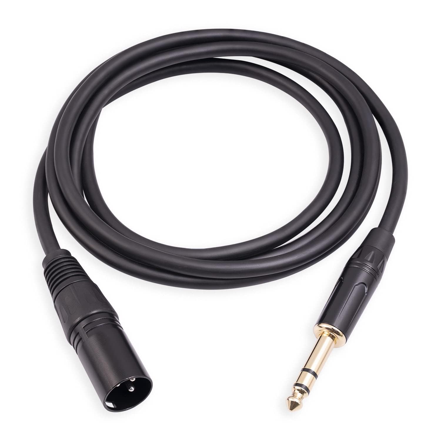 SeCro® Panther Series 6.35mm TRS Male to XLR Male Cable | Compatible With Guitar, Microphones, Speakers, Stage, DJ and More (3 Meter)