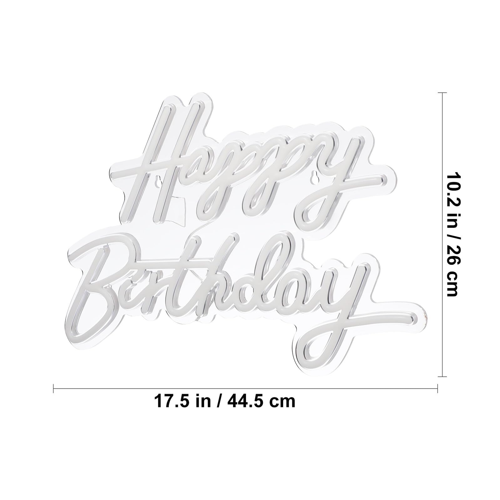 Letrero de Neón de Feliz Cumpleaños Usb, 1 Pieza, Luz Cálida