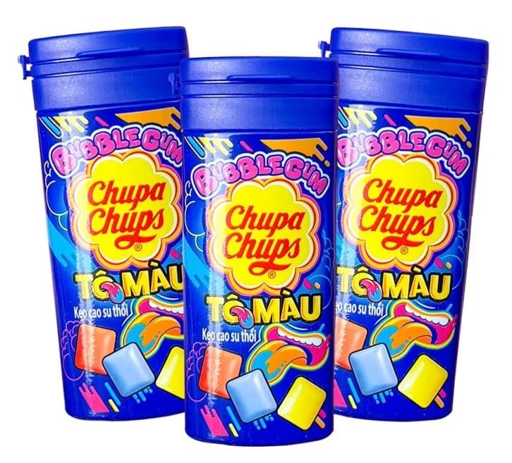 Chupa Chup To Mau Bubble Gum is Perfect For Creating Big, Fun Bubbles and Enjoying a Long-Lasting, Fruity Taste 3 X 27 Gram Each (Imported)