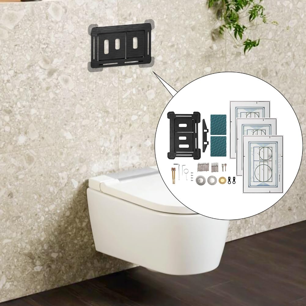 Placa de empujador invisible para Geberit para Sigma All Serie, placa de accionamiento para inodoro, incluye patrón de costura y accesorios de fresado