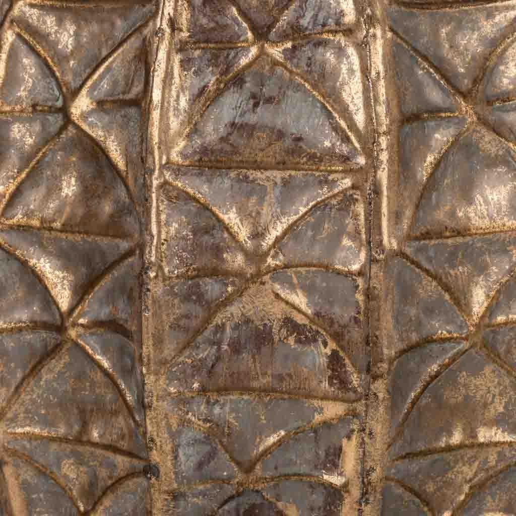 WANDERLUST DECO Jarrón de Metal Dorado 27x27x36.5