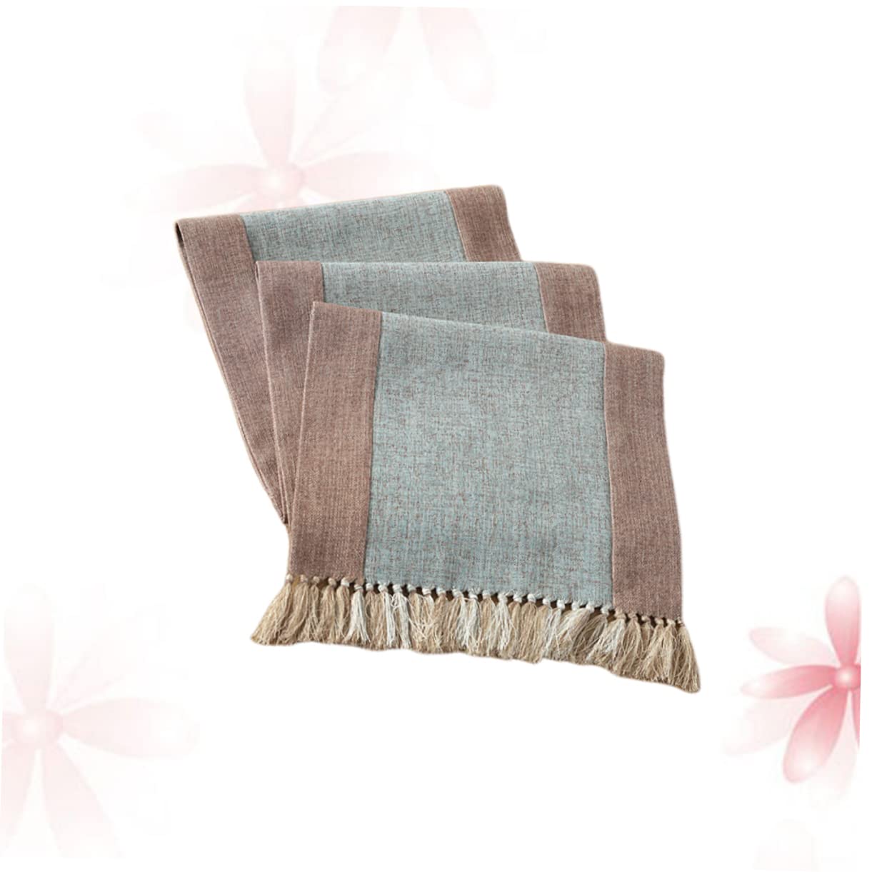 BRIGHTFUFU 38x180cm Pretty Tassel Table Runner Cotton Household Table Cloth Party Dec