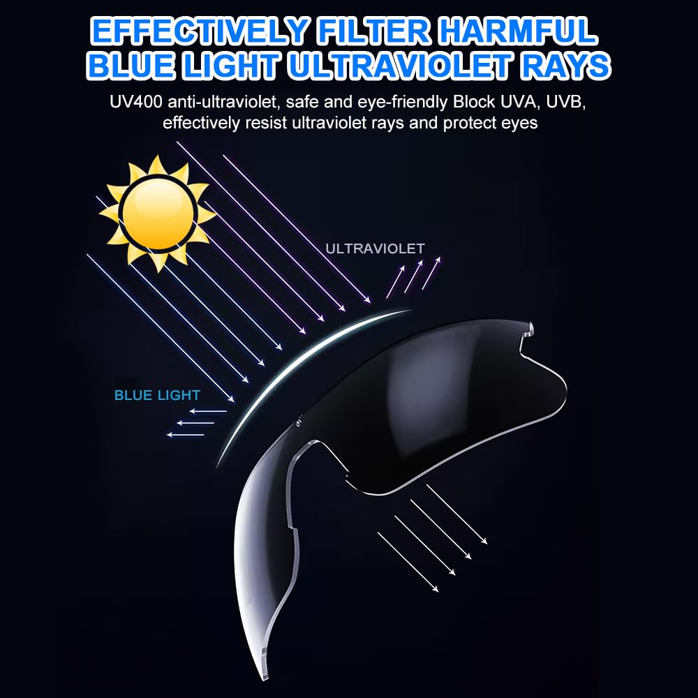 Smart Audio Gafas de Sol 5.2 Bluetooth Inalámbricas,Gafas Inteligentes | Auriculares Abiertos, Protección UV, Navegación por Voz, Adecuado para Deportes al Aire Libre, Correr y Ciclismo