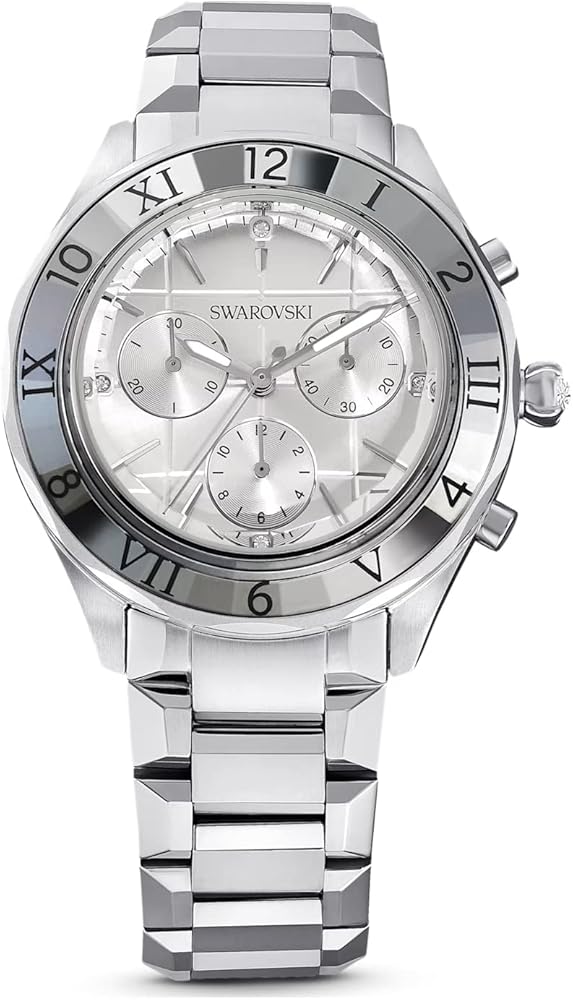 Swarovski Dextera Watch, Swiss Made, Metal Bracelet, Silver Tone