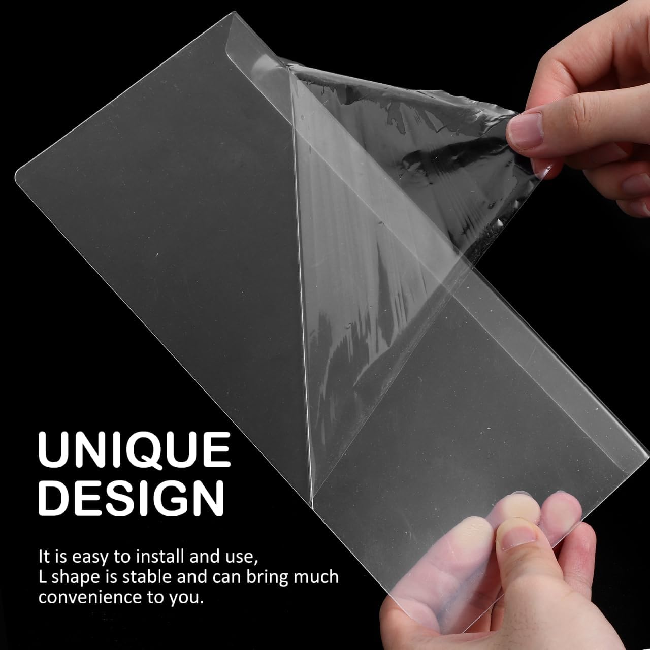 iplusmile L-Shaped Shelf Dividers Clear Plastic Shelf Divider for Closet Pantry and Retail Storage Goods Classification Boards 9.84 X 4.72 X 1.57 in 5-Pack