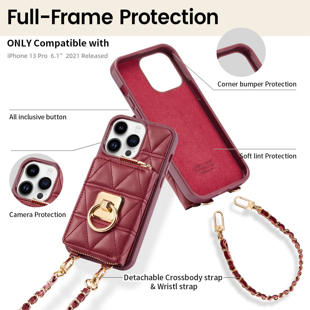 スマホケース　iphone13 custype Amazon.com: CUSTYPE for iPhone 13 Pro Wallet Case, Leather