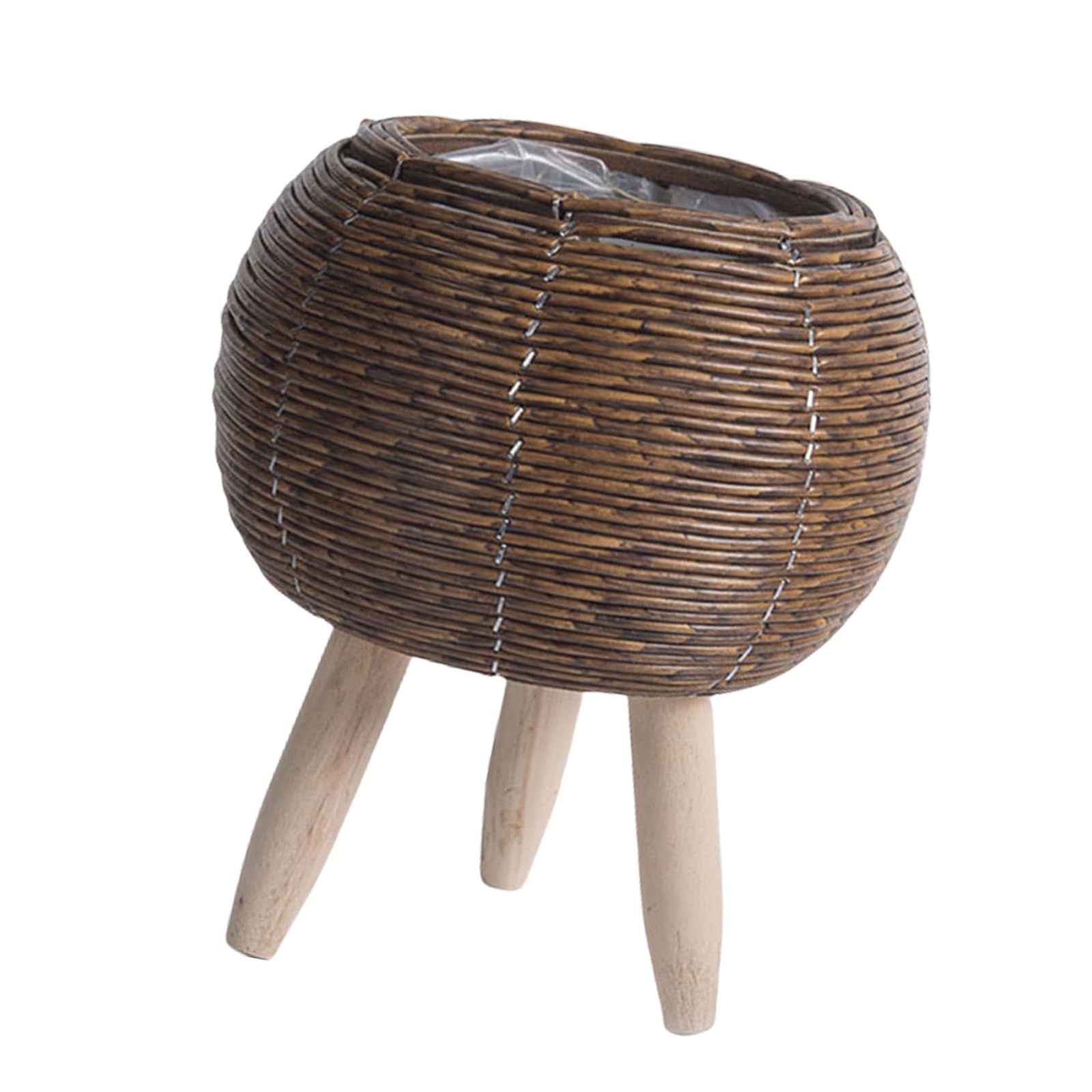 HDOYTXXM Handwoven Flowers Basket Handwoven Storage Basket Flowers Baskets Plant Pots Bonsais Succulents Container Decorations Artificial Rattan Planter