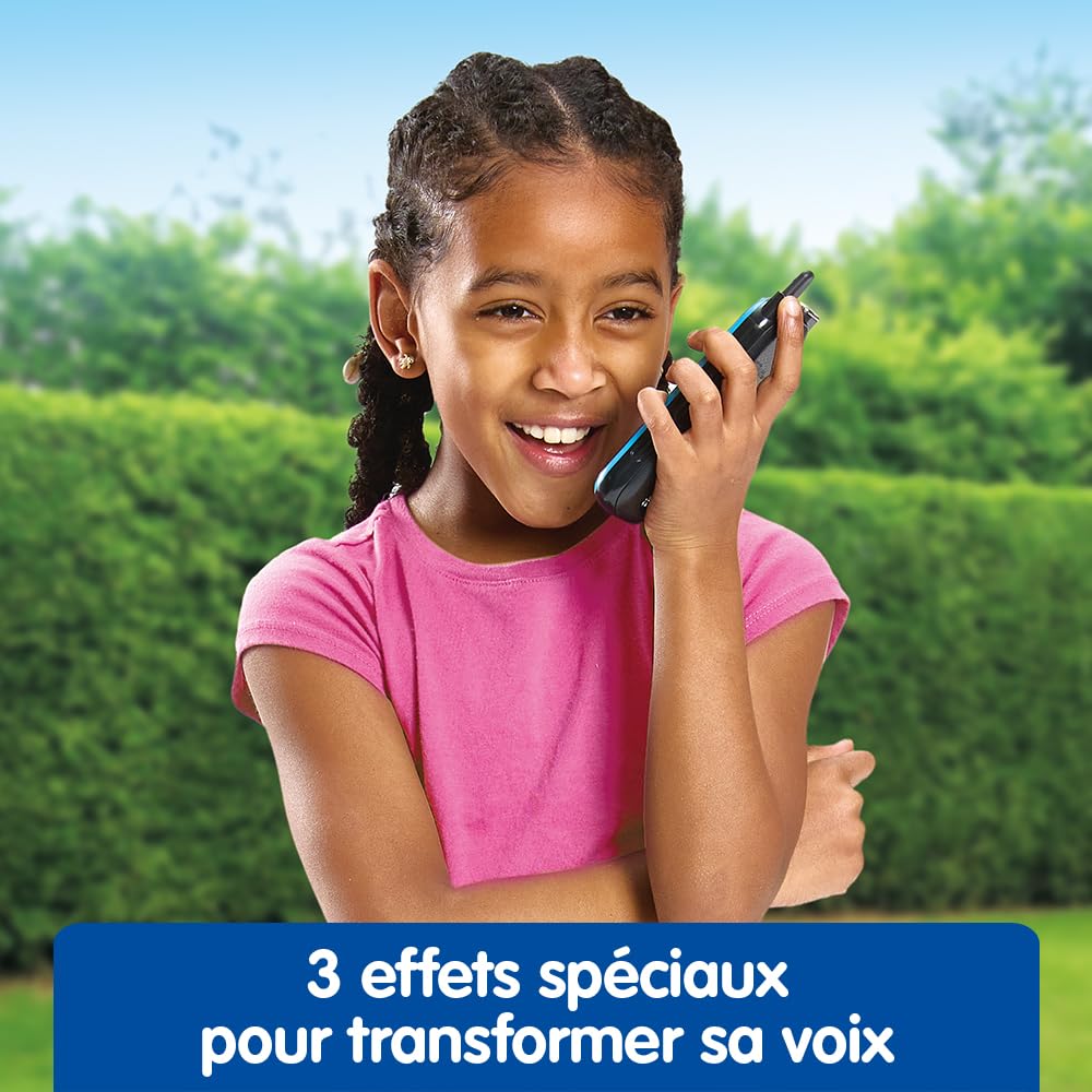 VTech - Kidi Talkie Explorer Bleu et Rouge, Talkies-Walkies Enfants avec Lampe Torche, Communication Cryptée Sécurisée, Portée de 200 Mètres, Cadeau Enfant Dès 4 Ans - Contenu en Français