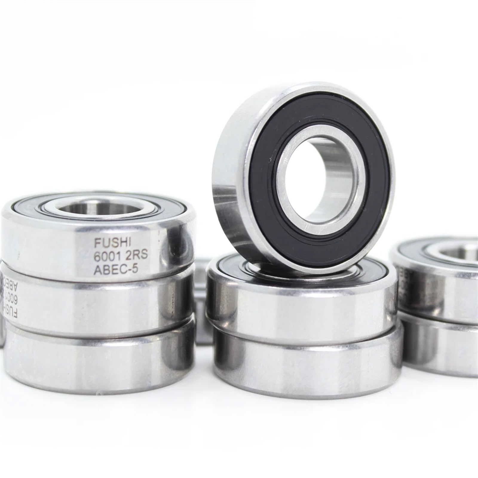 6001-2RS Rodamiento ABEC-5 10PCS 12x28x8mm Sellado Ranura Profunda 60012RS Rodamientos de Bolas 6001RS 180101RS