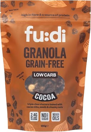 fudi Low Carb Grain-Free Granola, Cocoa & Dark Choc Chips, 200g