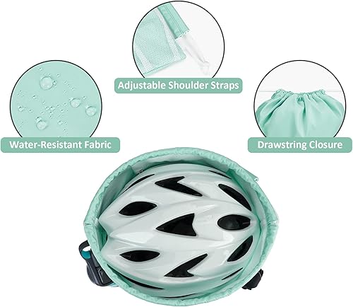 Miniatura 5 de WANDF Mochila con cordón y almohadilla para el hombro, mochila deportiva de gimnasio con bolsillo de malla para mujeres y hombres (verde menta)