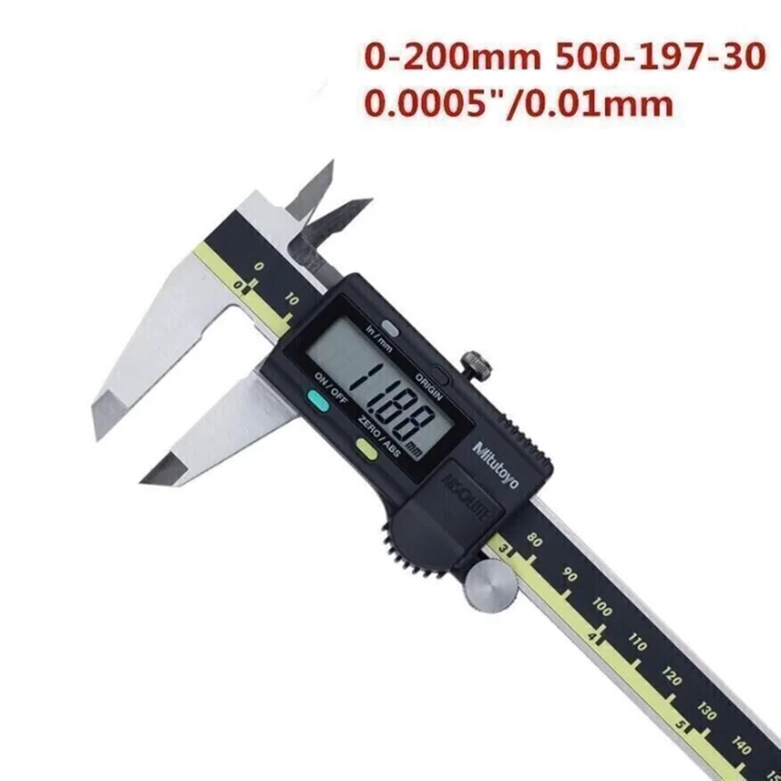 Pie de Rey Digital Calibrador Vernier Digital absoluto Digimatic de 200 mm/0-8"(300MM)