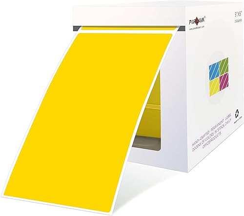 PARLAIM Calcomanías cuadradas grandes de codificación de colores de 3 x 5 pulgadas, etiquetas de inventario rectangulares de código de color