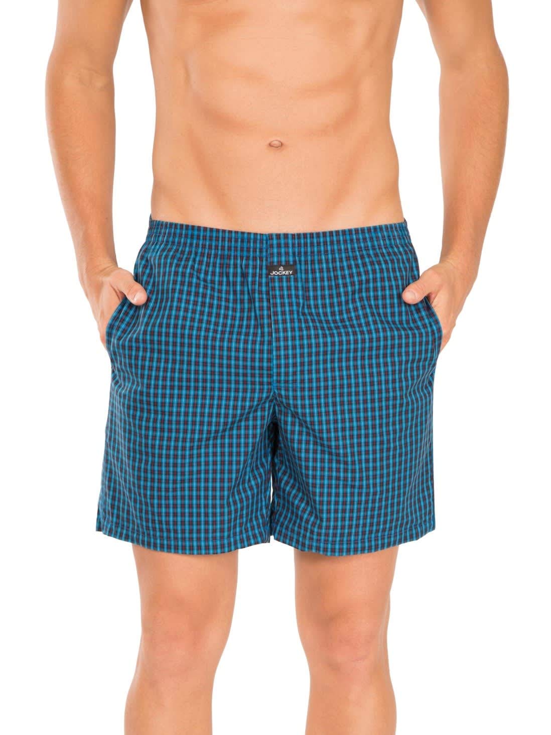 jockey Men's Cotton Boxers (Pack of 2)(1223-0205-C2324_Check C2324_Large)(Color May Vary)-picture-20