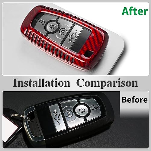 Miniatura 3 de Funda de fibra de carbono para llavero Ford F-150 150 Bronco Raptor R Off-Road 2015 2016 2020 2021 2022 2023 2024, solo para Raptor, funda para