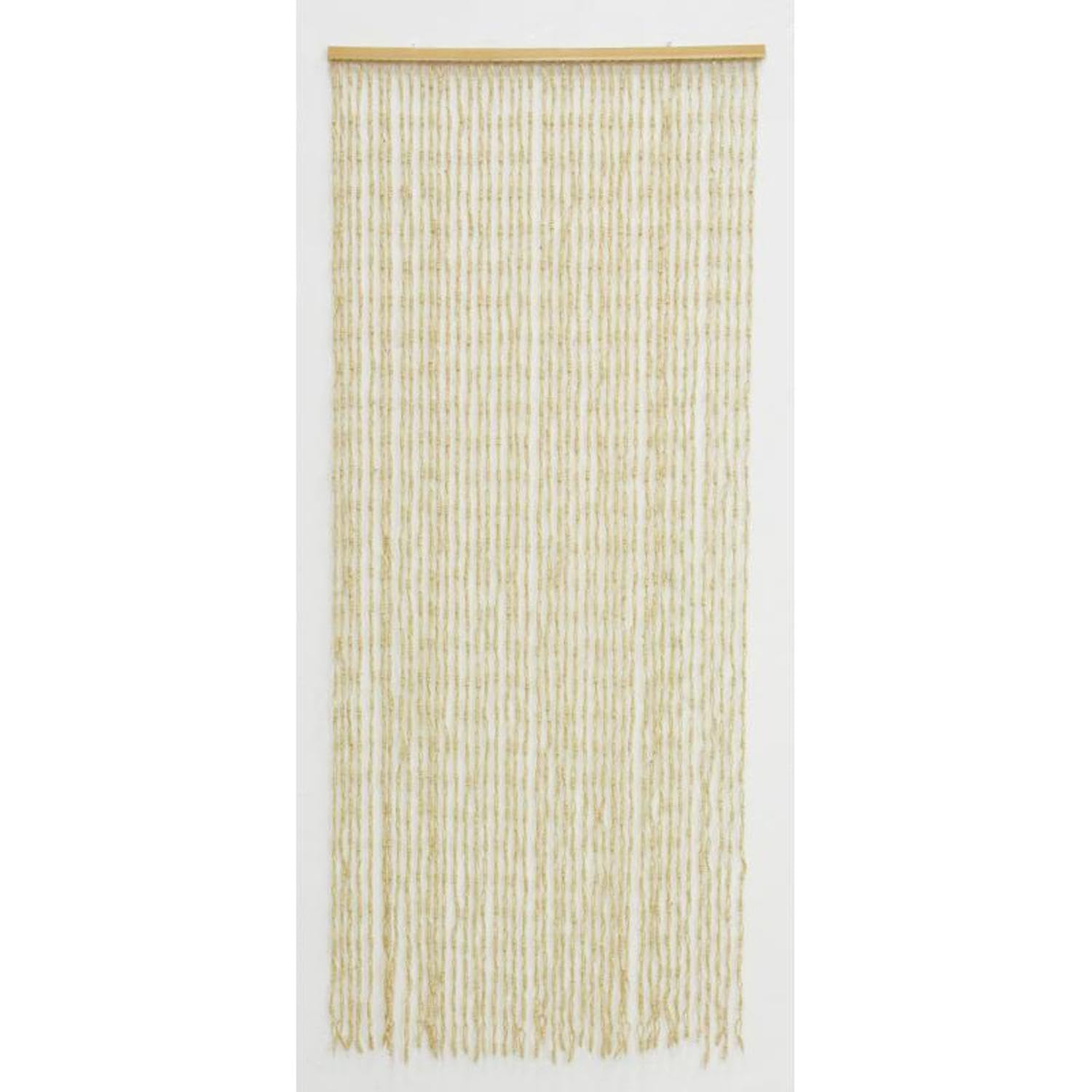 AUBRY GASPARD - Rideau de Porte en Maïs - Hauteur 200 cm x Longueur 90 cm - 43 Pendants pour Couverture Optimale - Livré Monté avec 2 Crochets de Fixation - pour Décoration Intérieure - Poids 1,10 kg