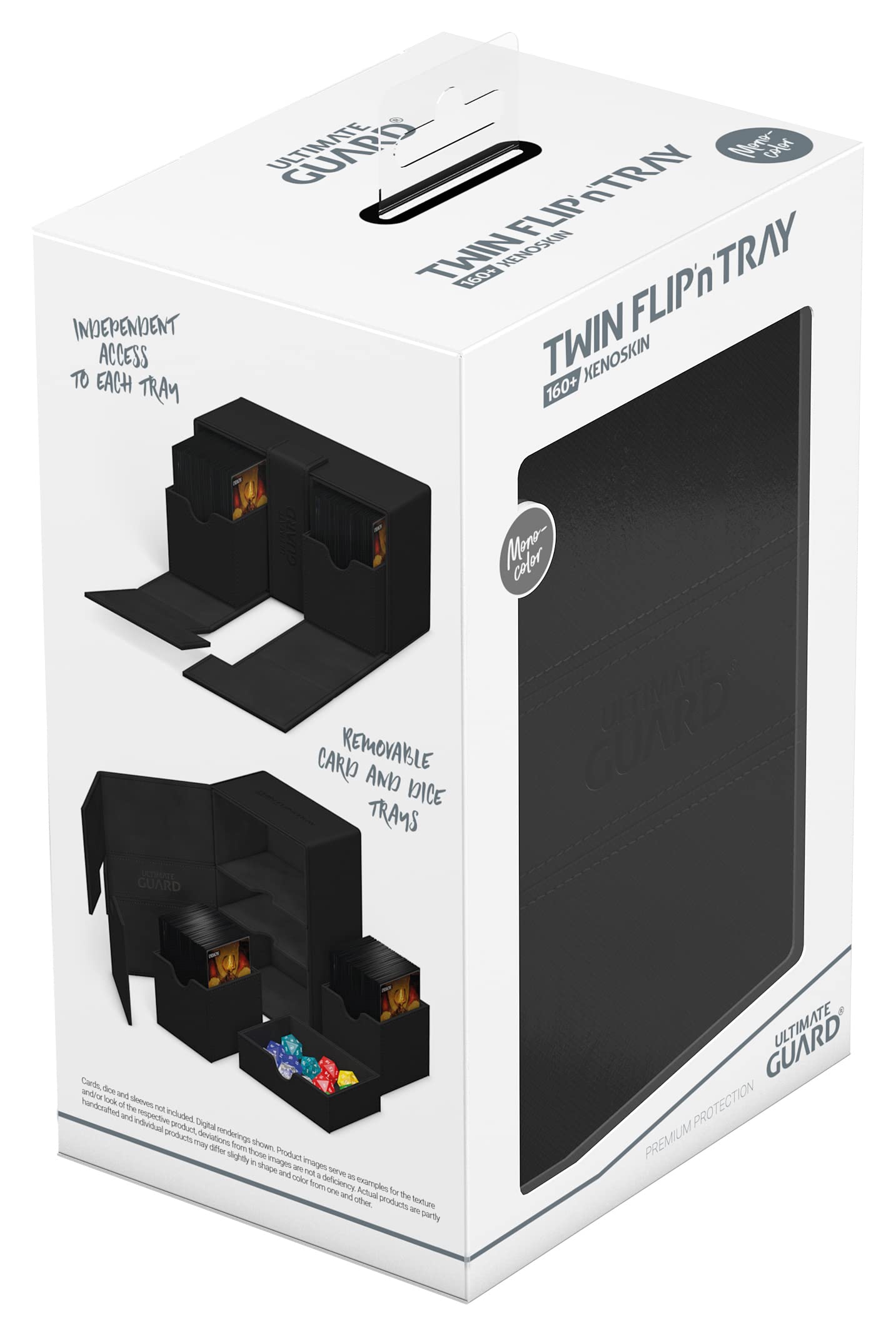 Ultimate Guard UGD011234 Twin Flip`n`Tray 160+ XenoSkin Monocolor czarne pudełko na karty