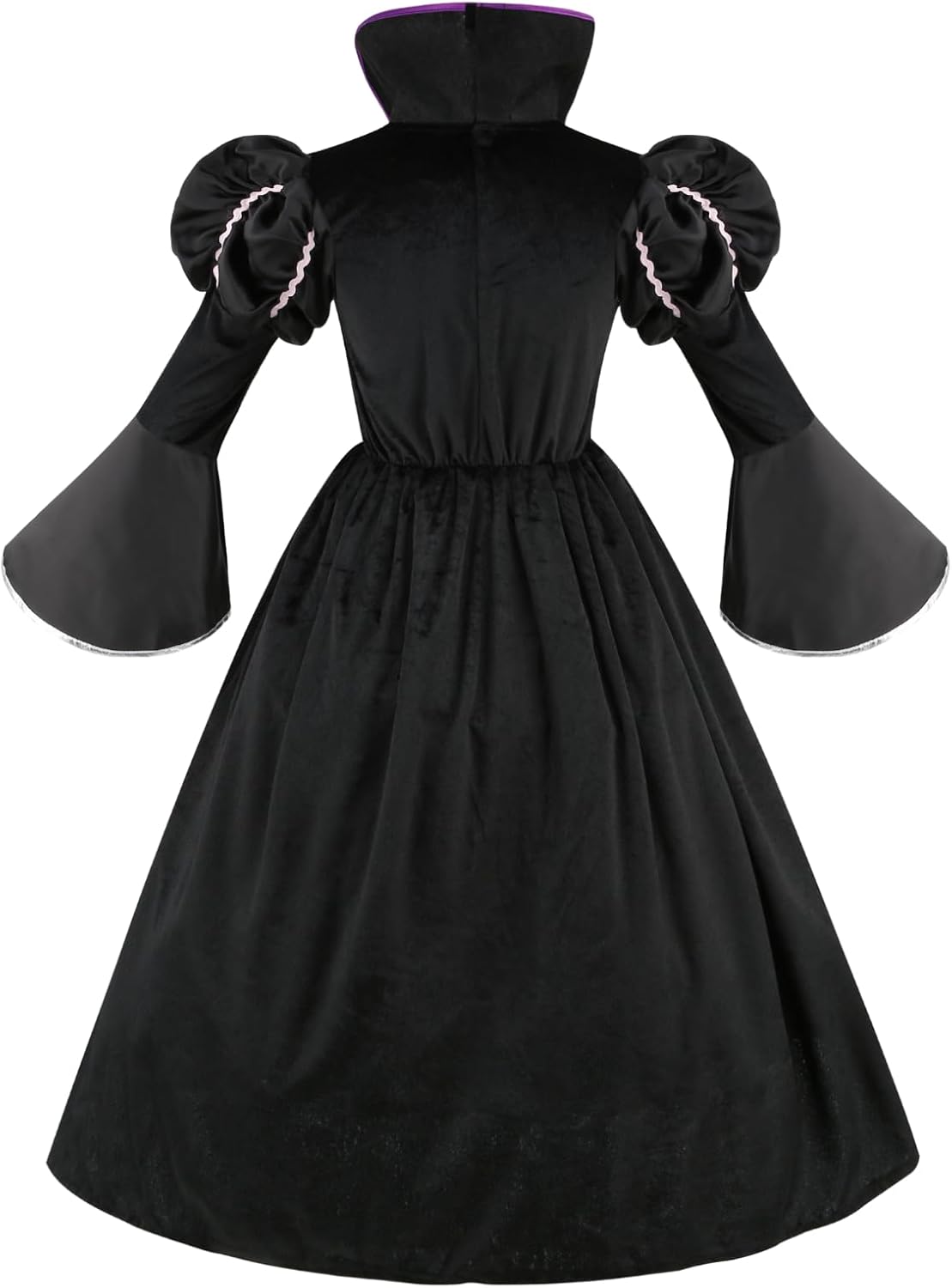 yolsun Purple Witch Costume for Girls Bubble Sleeve Halloween Witch Dress for Kids - Image 2