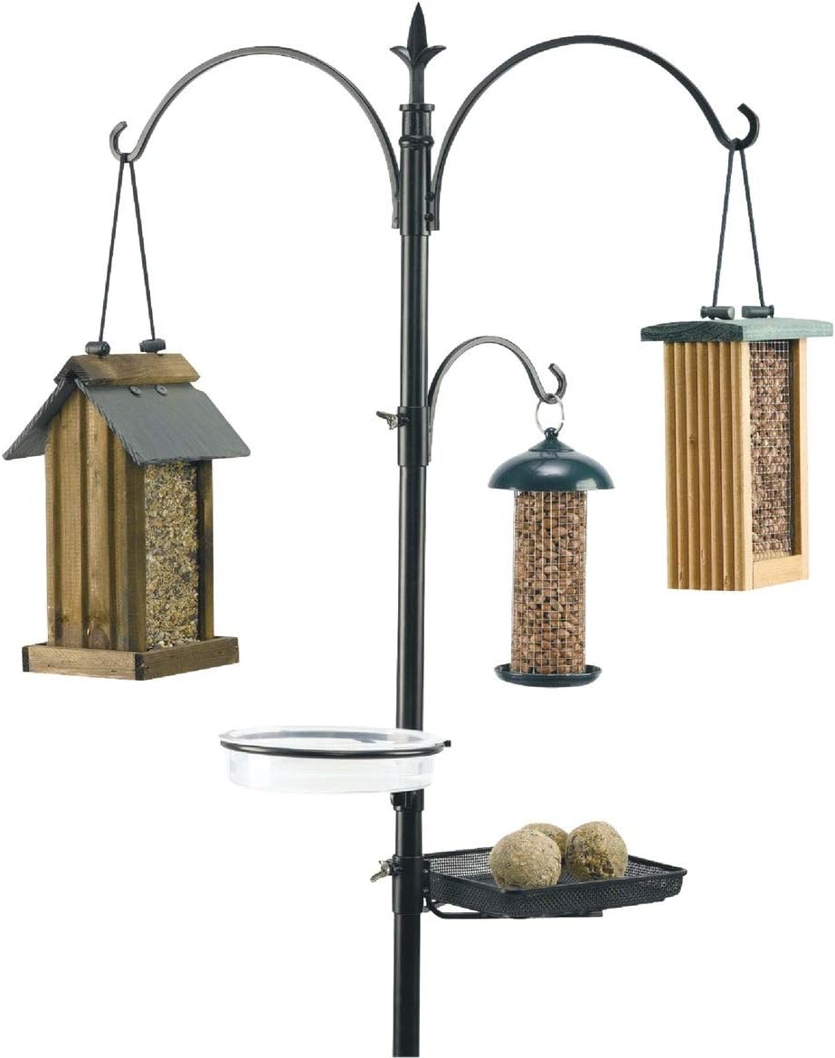 Gardman BA01131 Premium Bird Feeding Station Kit, 21" Wide x 90" High (73" Above Ground Height)