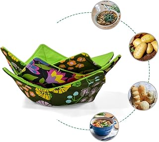 1/2 szt. żaroodporne nakładki na miski, zapobiegające poparzeniu uchwyt na miski z bawełnianą ściereczką do przyborów kuchennych, bezpieczne w mikrofalówce żaroodporne nakładki do misek dla ochrony rąk