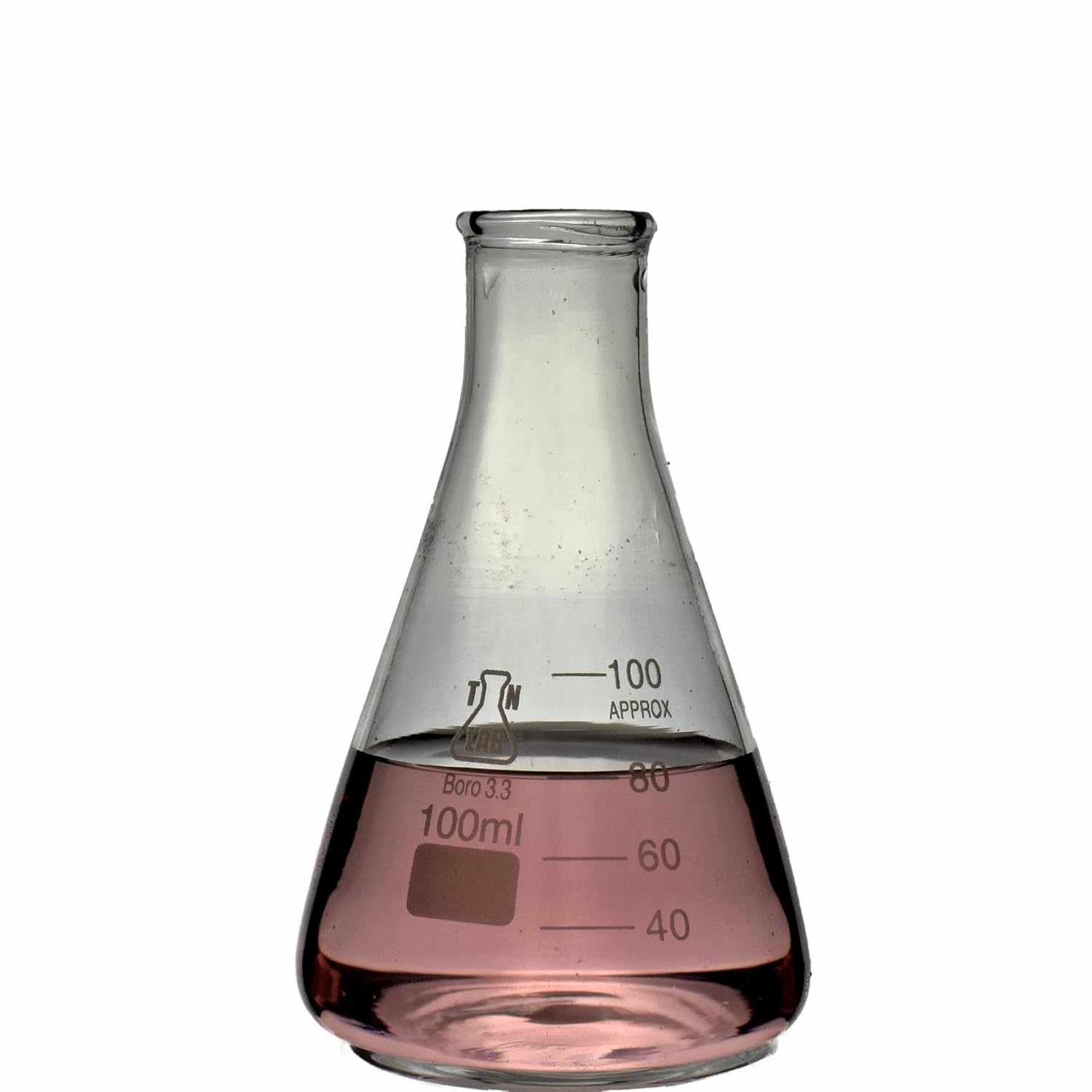 TN LAB 100ml Erlenmeyer Conical Borosilicate Glass Flask 12-Pack