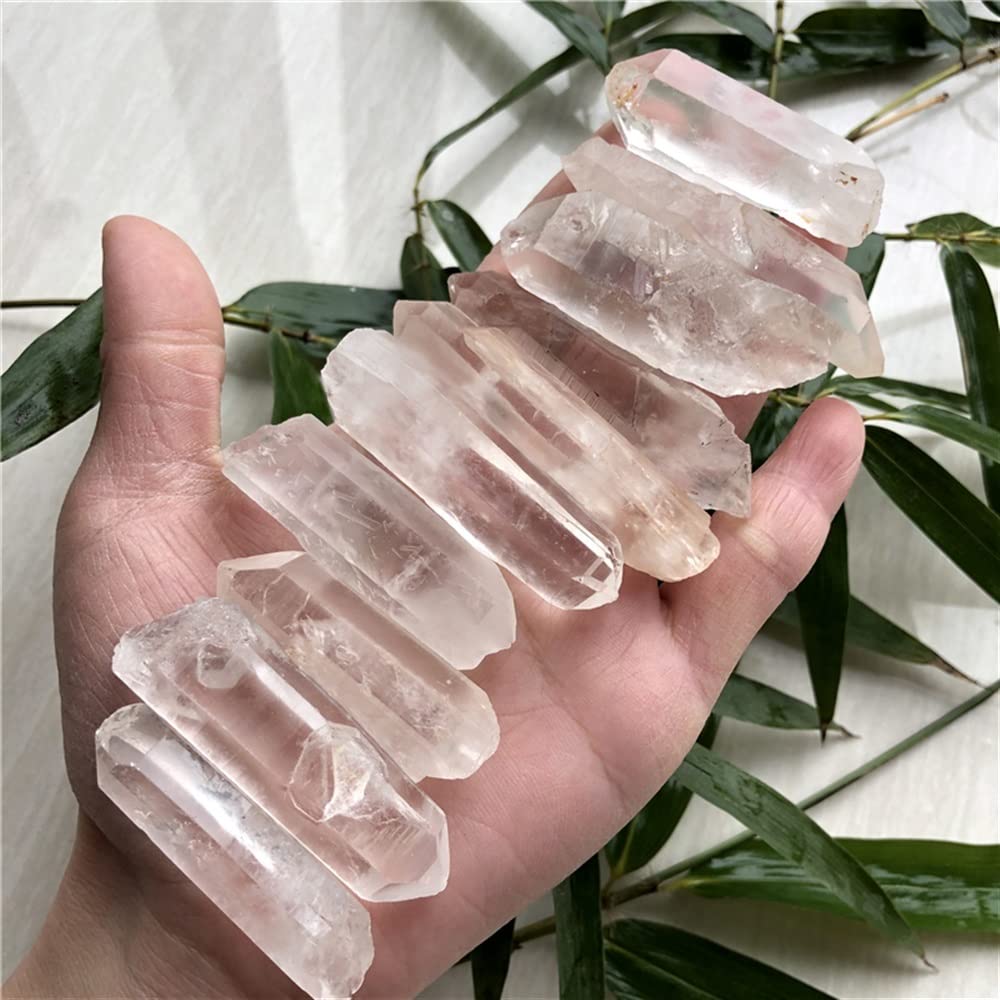Home 10 Uds Cristal de Cuarzo Transparente Natural Punto Reiki lemurian Cuarzo Cristal Stick xiaguolingsm