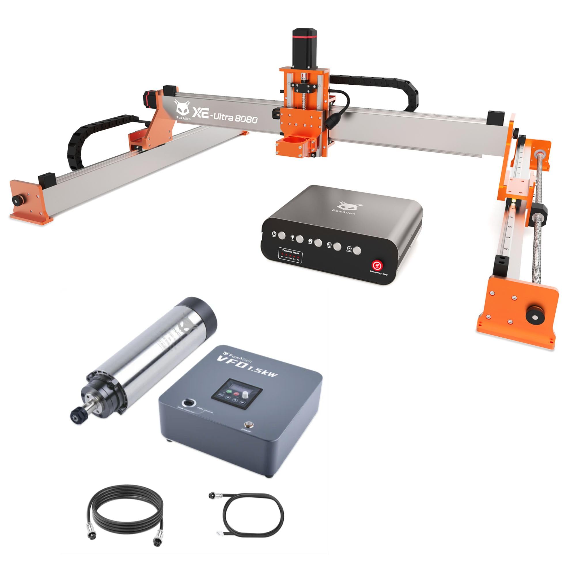 FoxAlien XE-Ultra 8080 Large Desktop CNC Router Machine + 1.5kW