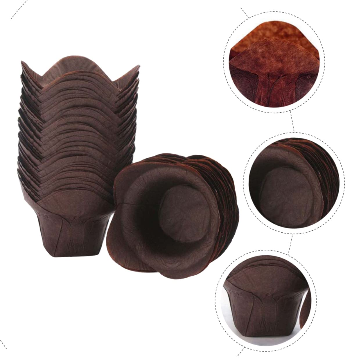 Alipis 400 Pièces Petit gâteau papier Anti-huile café coffeeb tasses de cuisson de mariage pâtes à muffins pour la cuisson biscuits bonbons doublures à usage unique doublures de cuisson