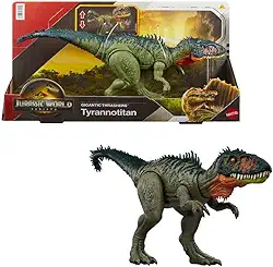 Jurassic World Dinossauro de Brinquedo Rebirth Rastreadore Gigantes Tyrannotitan para crianças a partir de 4 anos