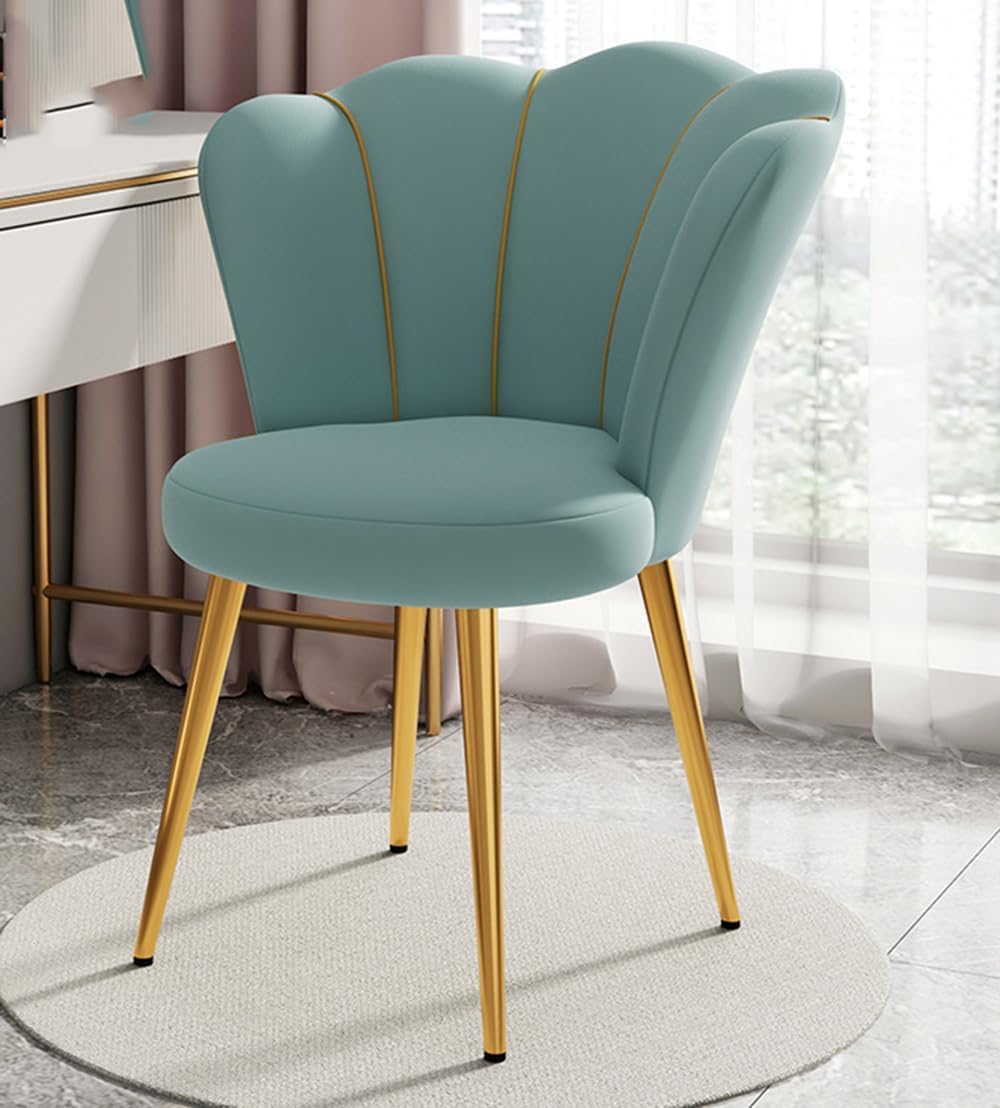 Nowoczesne krzesło do makijażu ze złotymi metalowymi nogami tapicerowane krzesło biurowe dla gości z regulacją wysokości eleganckie krzesło akcentujące do salonu i profesjonalistów kosmetycznych