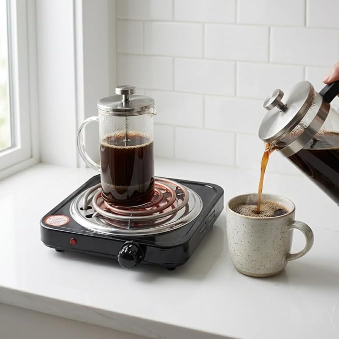 Estufa Eléctrica 1 Puesto Compacta Portátil 1000W miniatura 3