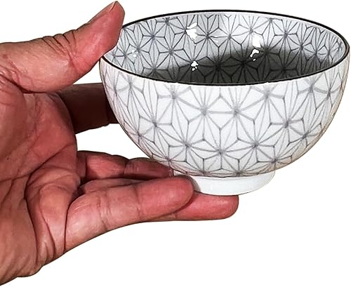 Miniatura 7 de Vibrante colección de 5 cuencos de arroz en tamaño clásico japonés, tonos modernos, aptos para microondas y lavavajillas, presentados en elegante