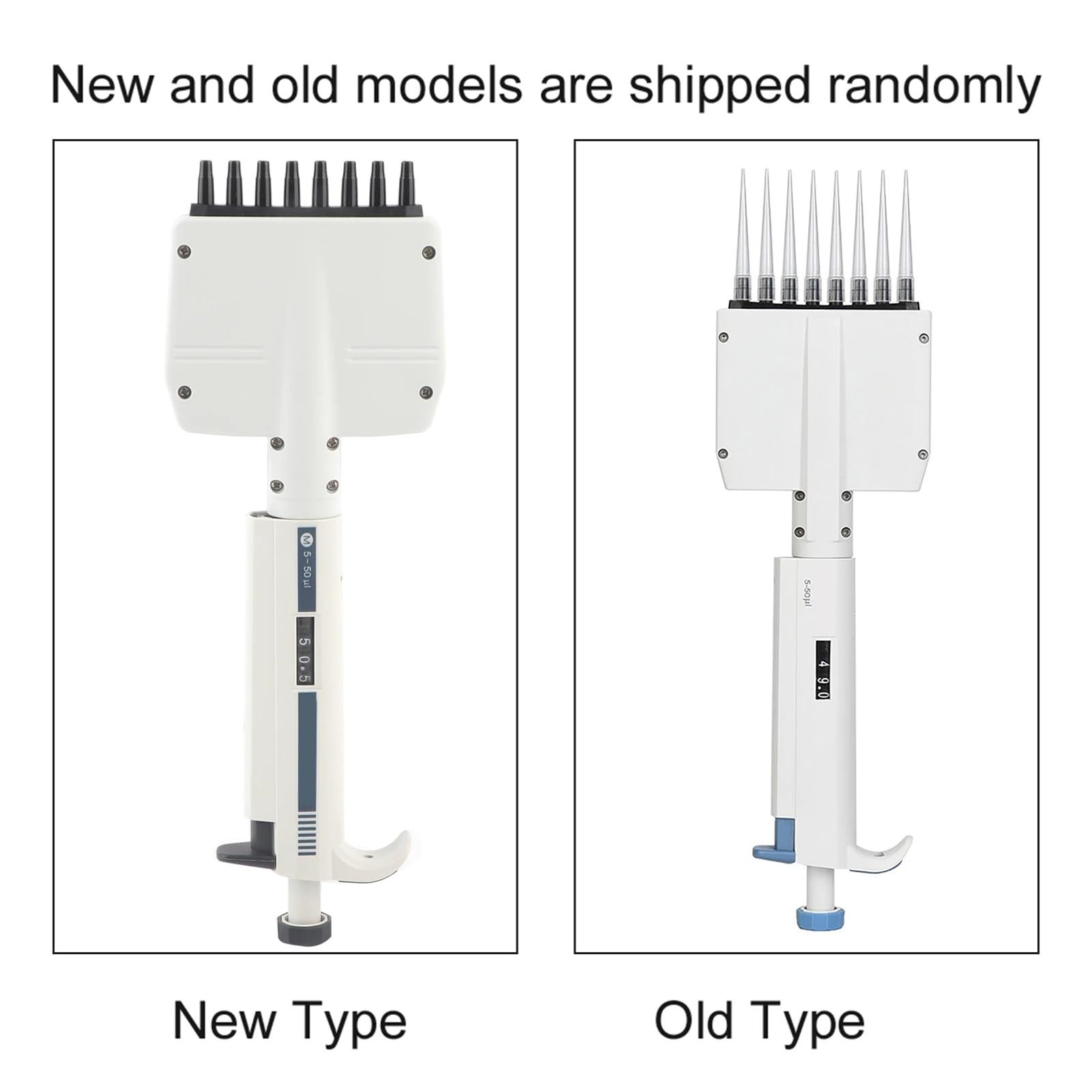 Pipette 8-Kanal 5-50μl Variables Volumen Manuell einstellbare mechanische Pipette Pipette Pipette Laborwerkzeug Pipette