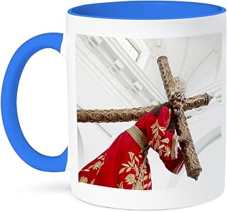 3dRose Antigua, Guatemala. Holy Week, Christianity - SA10 JMR0047 - Julien McRoberts 15oz Two-Tone Blue Mug