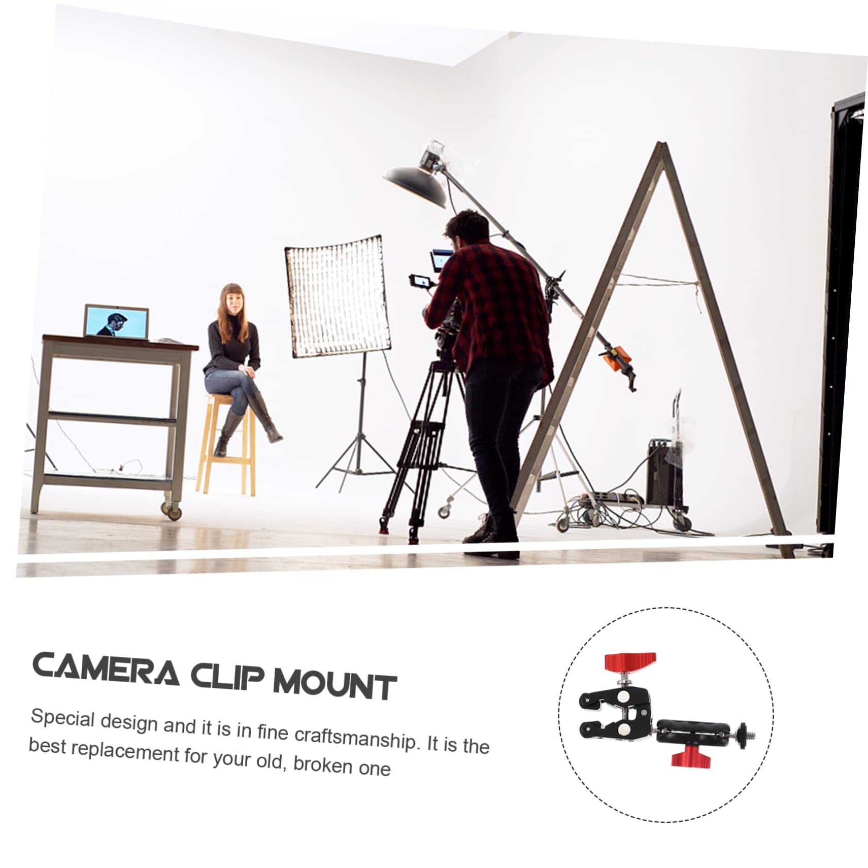 ibasenice 2sets Supporto Fotocamera Portatile Multiuso Con Super Clamp Fissaggio Resistente Per Accessori Fotografici Compatibile Con Treppiedi e Attrezzature Professionali Ottimo Per Viaggi
