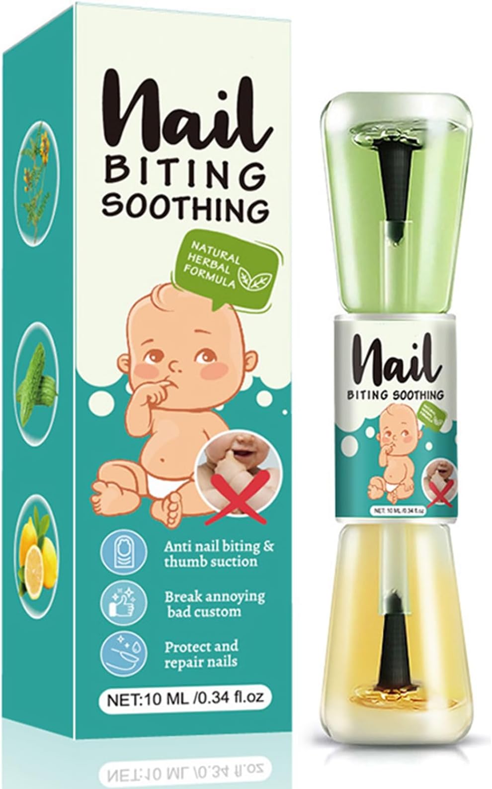 ASMAYSA Anti Nail Biting Polish - Stop Biting Nails - Nail Biting Prevention - Stop Nail Repair Clear Varnish - Discourages Nail Biting and Thumb Sucking For Children and Adults, Natural Plant Extract