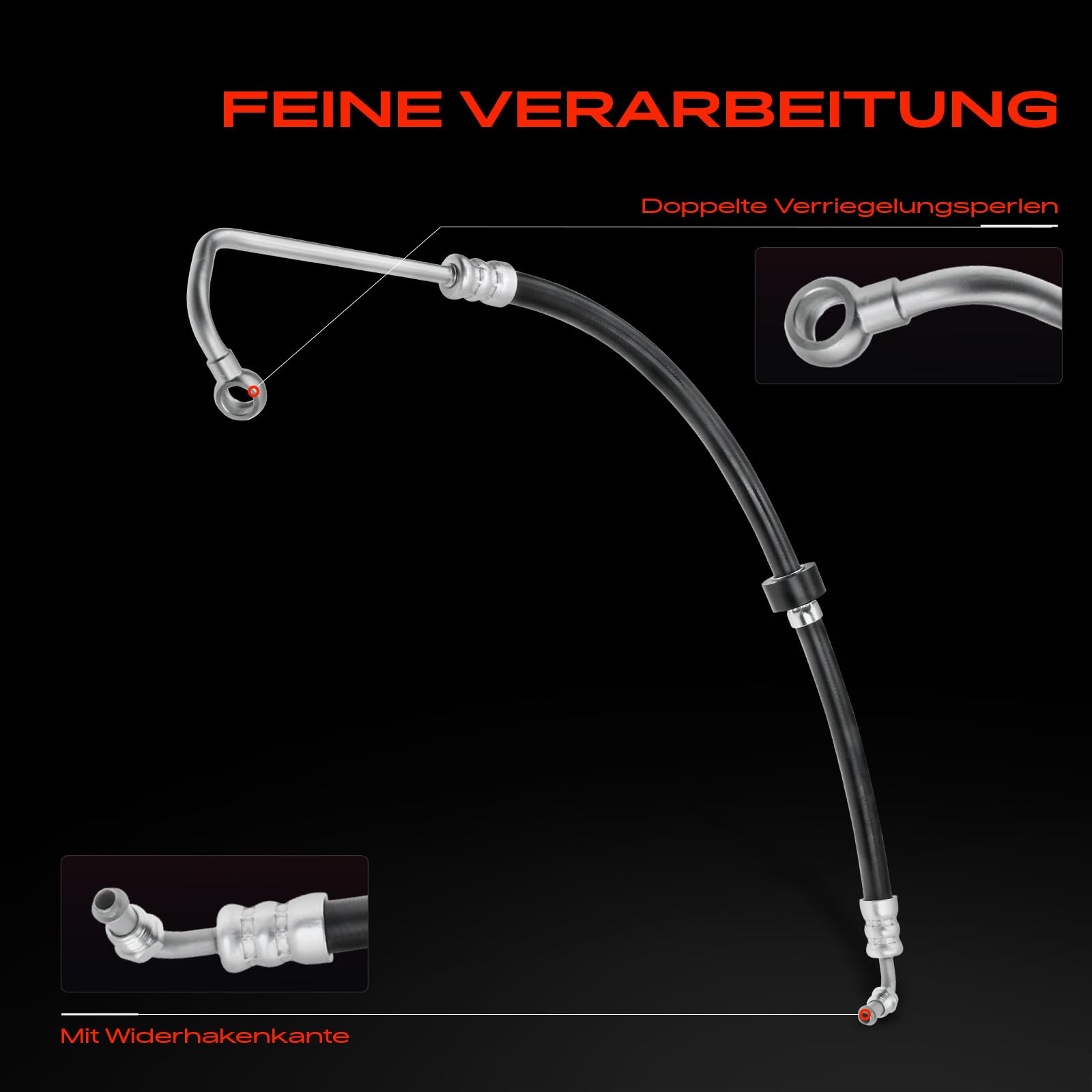 Frankberg Servoleitung Lenkung Benzin Kompatibel mit W210 E240 E280 E320 2.4L-3.2L 1996-2002 S210 E240 E280 E320 2.4L-3.2L 1996-2003 Replace# 2104661081