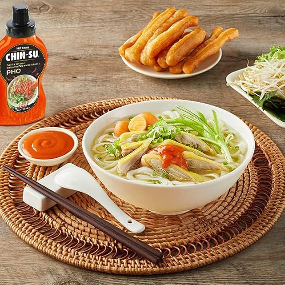 Original Vietnamese Hot Sauce for Pho, CHIN-SU Hot Chili Sauce for Authentic Taste of Pho & Other Vietnamese Specialties, Gourmet Asian Hot Sauce with Ripe Chili Peppers