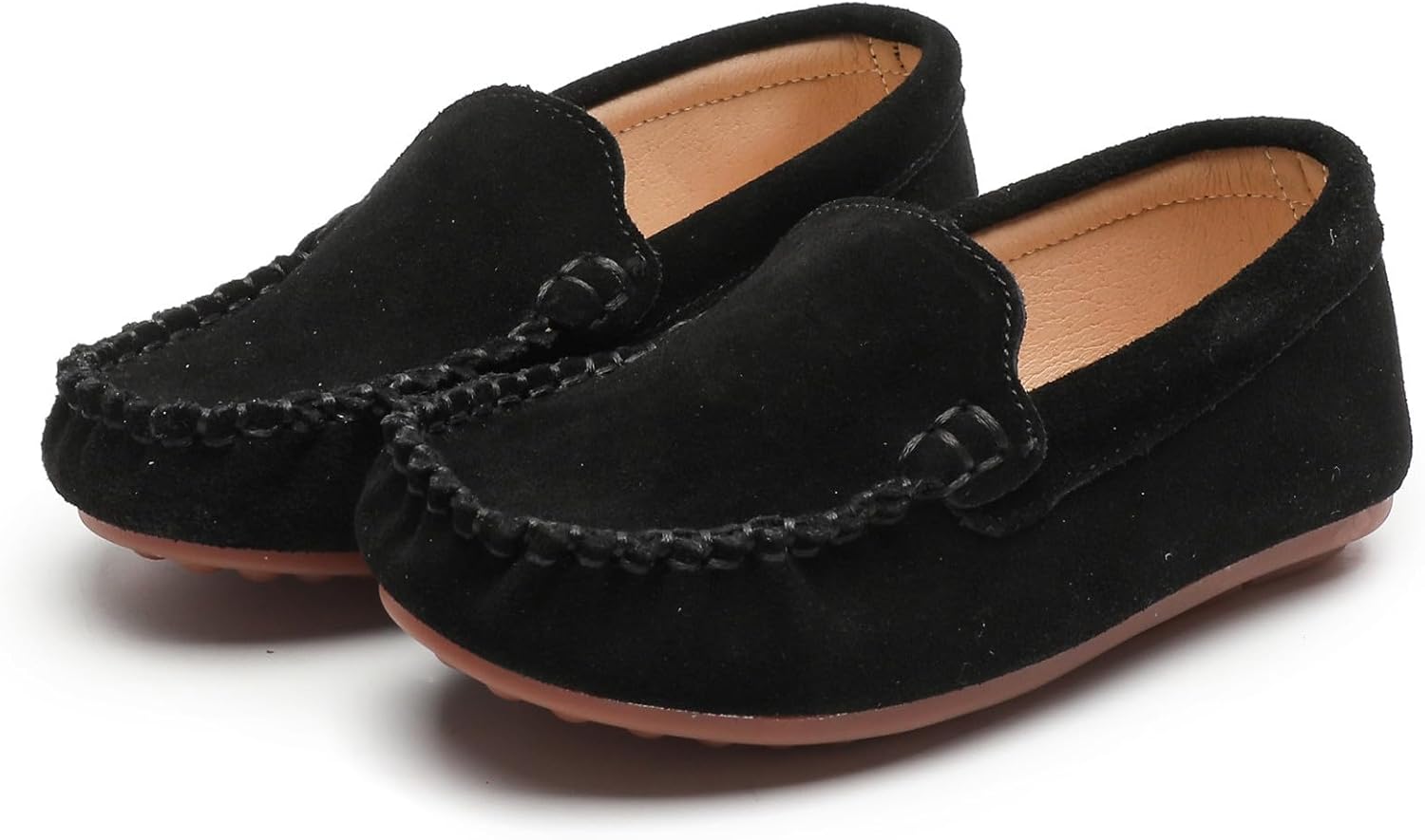 DADAWEN Toddler Little Kid Boys Girls Soft Suede Leather Slip On Flat Boat Dress Shoes Wedding Church Oxford Shoes Loafers - Image 6