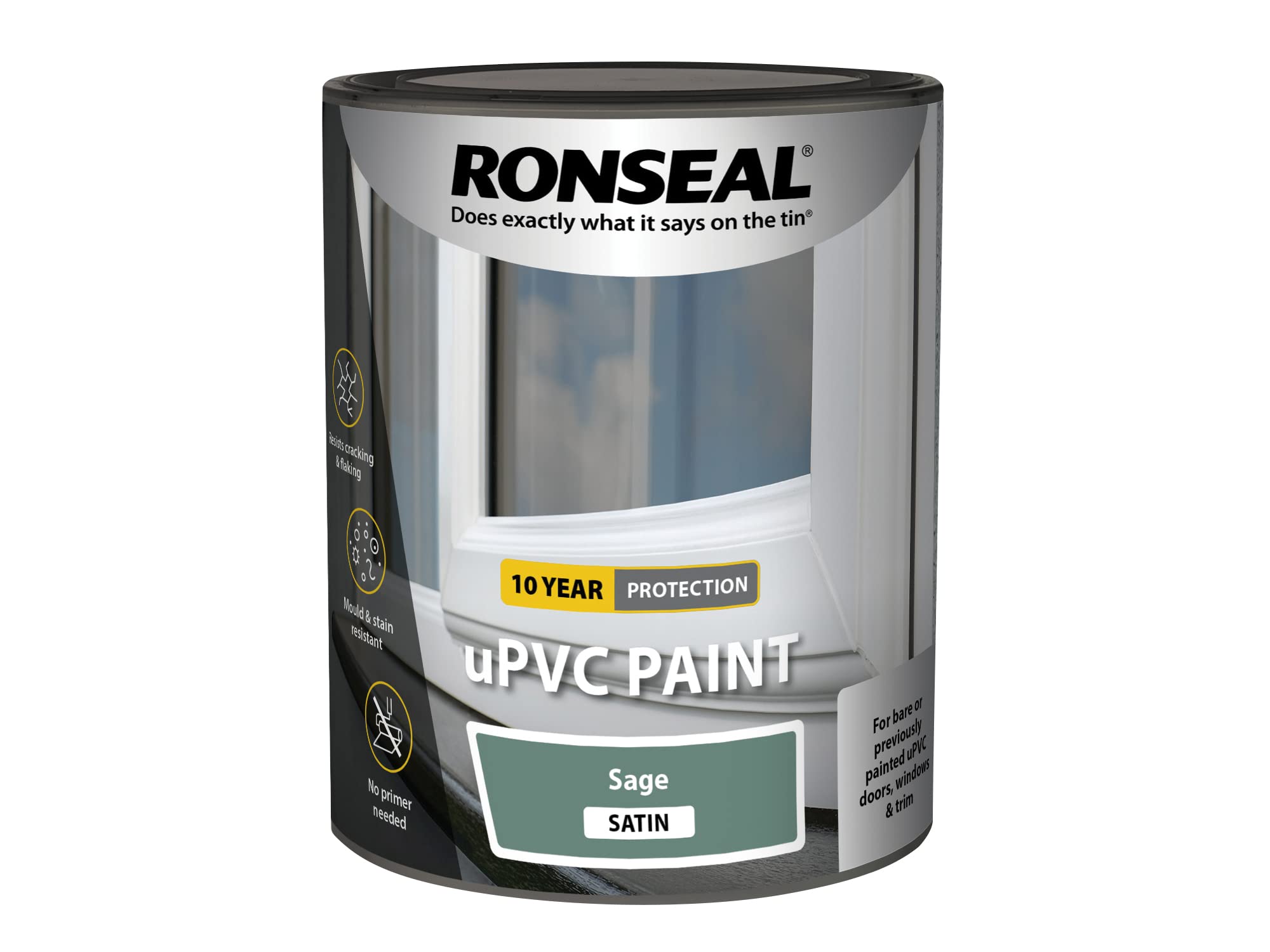Ronseal 39389 uPVC Paint Sage Satin 750ml