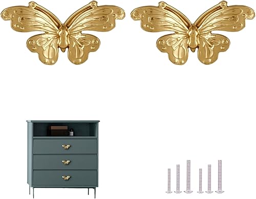 Pomos de latón con mariposa para gabinete, perilla decorativa para cajones, armario, armario, puerta de cristal, accesorios para el hogar, manijas