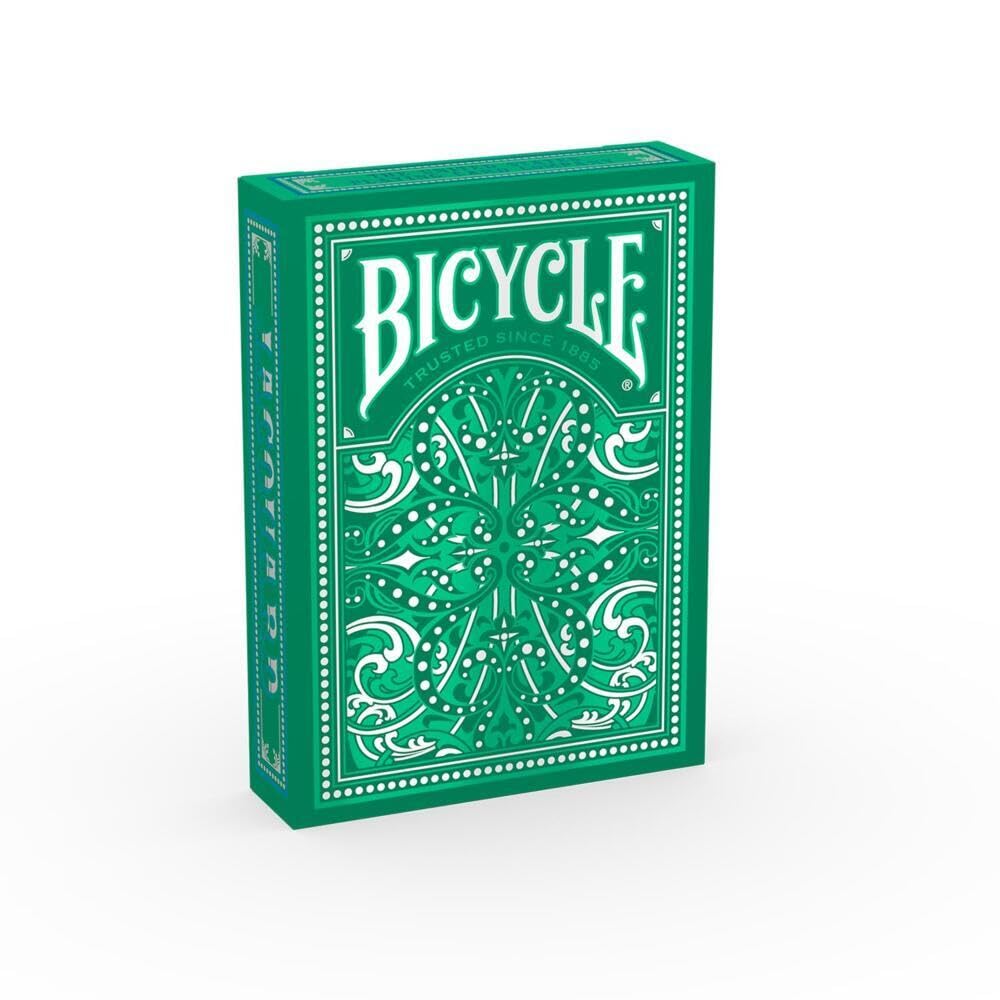 Bicycle Cartas Jacquard Premium, Plata y Verde Esmeralda, baraja de Cartas para coleccionistas y Magos