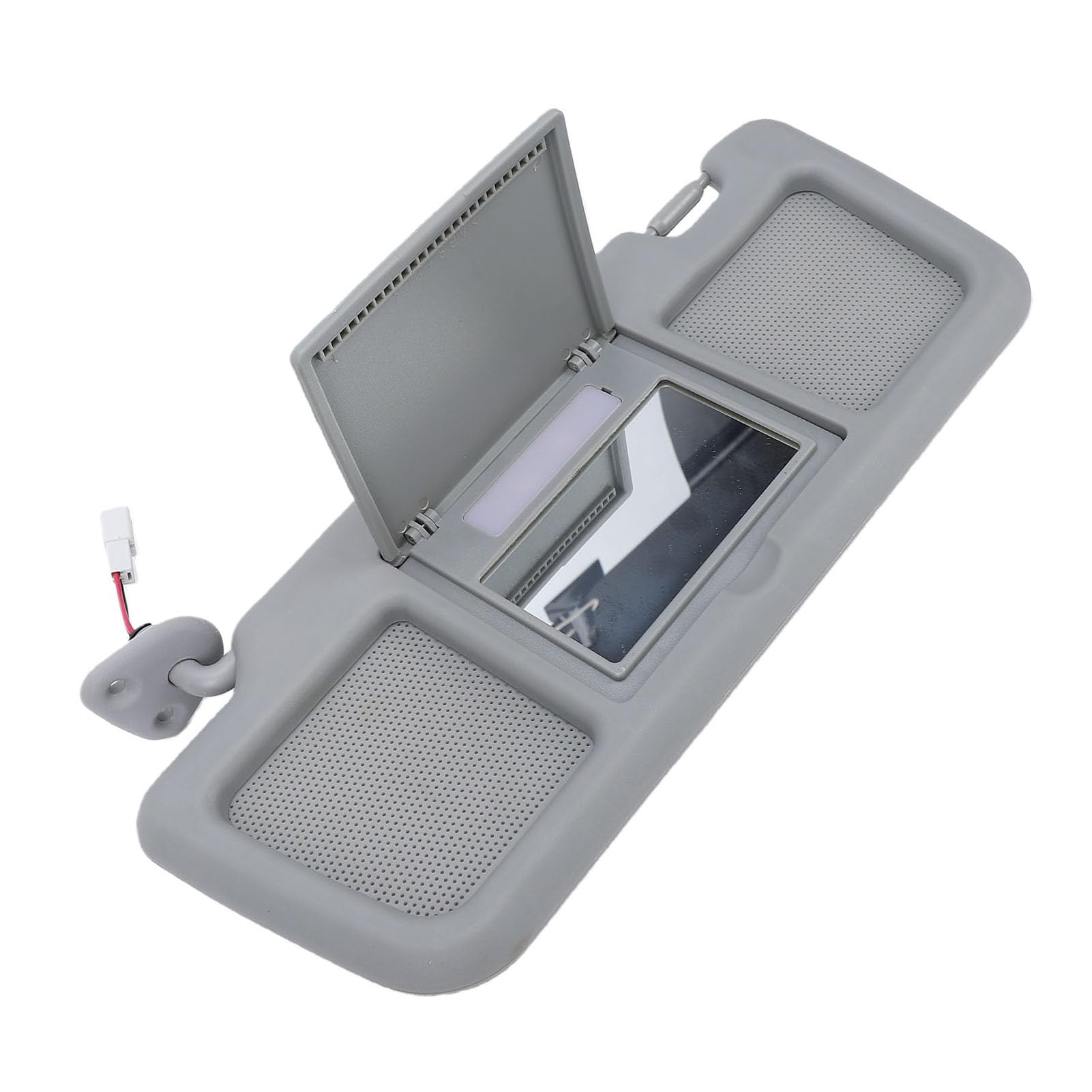 Goshyda Aletta Parasole Lato Conducente per RX-8 2004-2011, FE88-69-320B-77 Aletta Parasole Sinistra con Specchietto Cosmetico Illuminato, Interno Auto Resistente Al Calore, Grigio Chiaro,