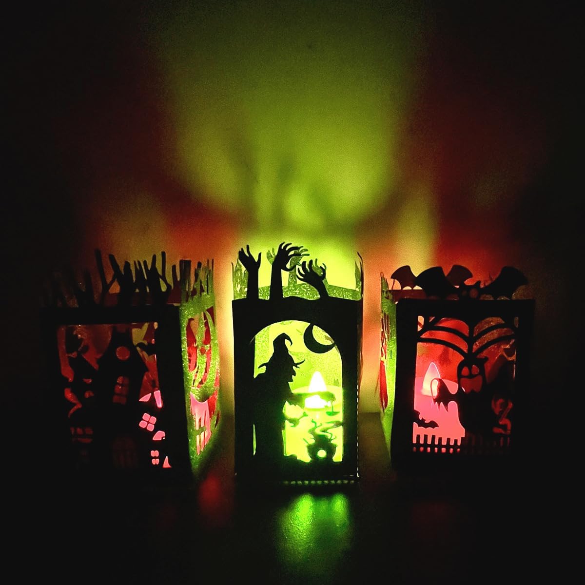 Lot De 3 Bougies LED Sans Flamme Pour Halloween, Décoration De Table Pour Halloween, Fête De Mariage